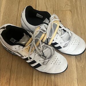 Adidas Men's White and Black Athletic weightlifting Shoes